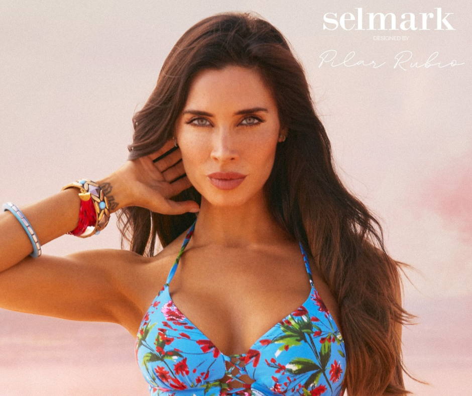 Pilar Rubio lanza junto a Selmark su nueva colección de bikinis y bañadores.